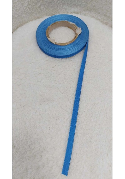 Saks Mavi Dikişli Saten Kurdele 1 Cm 25 Metre 1 Top