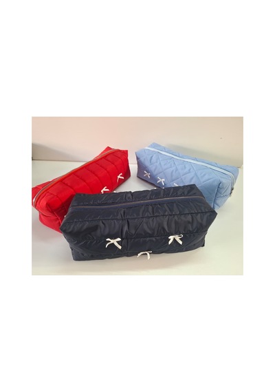 Dreamy Navy Kapitone Fiyonklu Tüm Saç Şekillendiricilerine Uygun Organizer Çanta Tb043