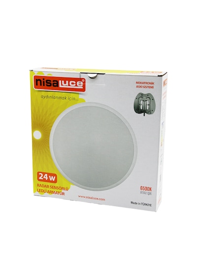Radar Sensörlü 24w Led Armatür 6500k - 2160 Lm Beyaz Diğer