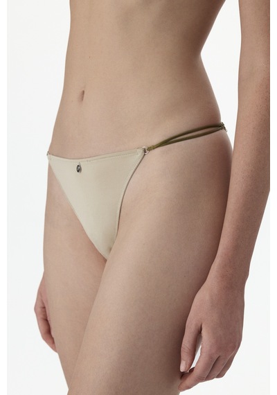 Penti Bej Micro Lace Brazilian Külot