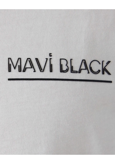 Mavi M0613533-70057 Mavi Black Baskılı T-shirt Erkek Tişort Beyaz