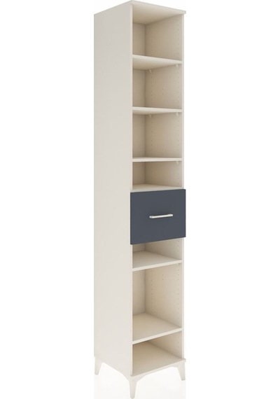 Hyperion Dolap 6 Raflı Tek Çekmeceli 44x44x243 Aytaşı-antrasit Aytaşı