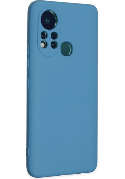 Newface İnfinix Hot 11s Kılıf Nano İçi Kadife Silikon Semeglbl - 81 - Mavi