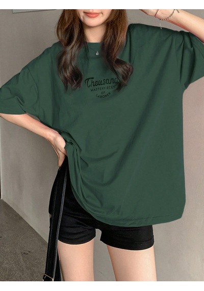 Unisex Thousand Baskılı Tasarım Tshirt Yeşil
