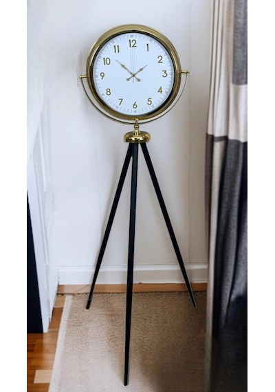 Zentime Heritage Gold Zarif Tripod Ayaklı Saat Çok Renkli