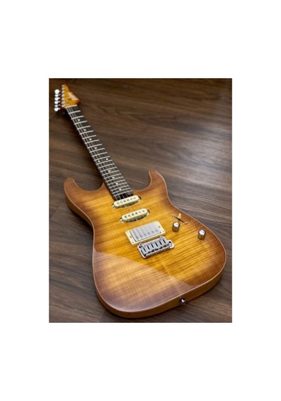 Soloking Ms-1 Custom 22 Hss Fm Flat Top İn Honeyburst W/gigbag