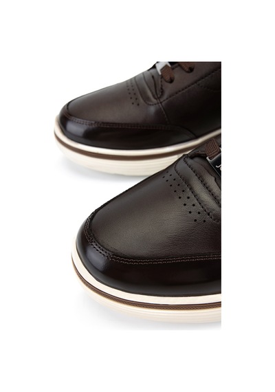 Tamer Tanca Erkek Hakiki Deri Kahverengi Sneakers & Spor Ayakkabı 1237 23088 Erk Ayk Sk26-27 Kahve