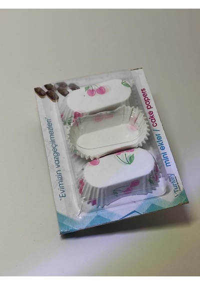 Mini Ekler Kapsülü Kağıt Kek Kapsülü Mini Tart Kek Kapsülü Muffin Ekler Kalıbı Kiraz Kağıt Gümüş Diğer