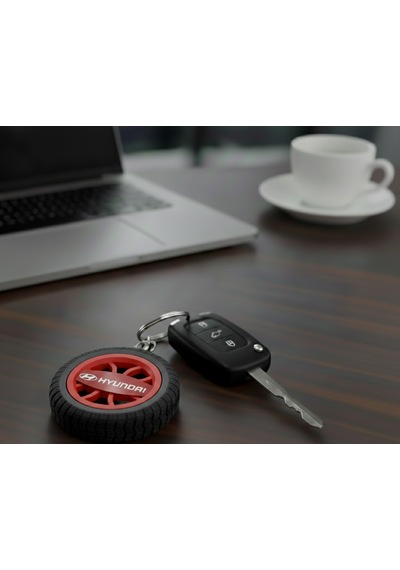 Hyundai Uyumlu Özel Tasarım Anahtarlık - Premium Hafif Ve Dayanıklı Kırmızı