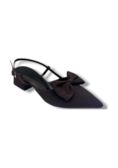C-shoes Eu141-26 Saten Papyonlu Kısa Kare Topuk Arkası Açık Kadın Ayakkabı Kahverengi C-shoes Eu141-26 Saten Papyonlu Kısa Kare Topuk Arkası Açık Kadın Ayakkabı Kahverengi