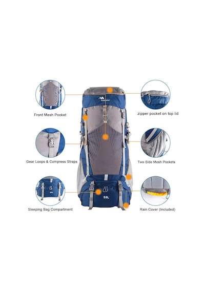 Mobihome Hiking Sırt Çantası 60 Litre Renksiz