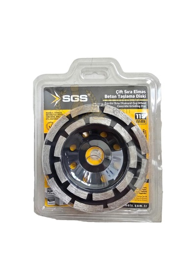 Sgs Elmas Beton Mermer Granit Taşlama Diski - Çift Sıra - 115 Mm.