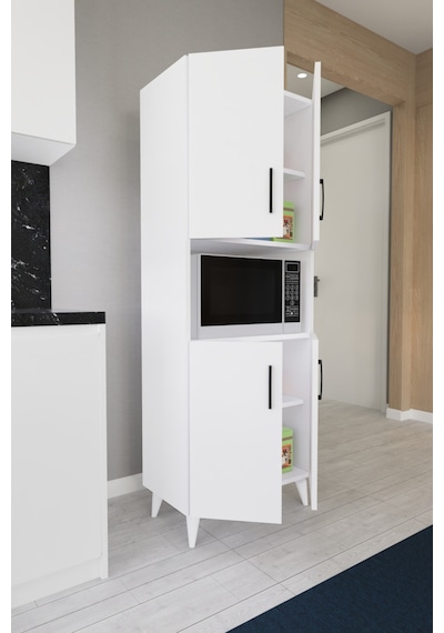Hobbie Mikrodalga Mutfak Dolabı Beyaz Beyaz