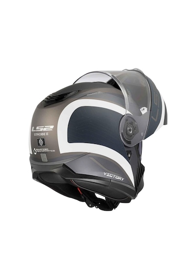 Ls2 Strobe 2 Victory Çene Açılır Kask Mat Gri - Mavi - Kum