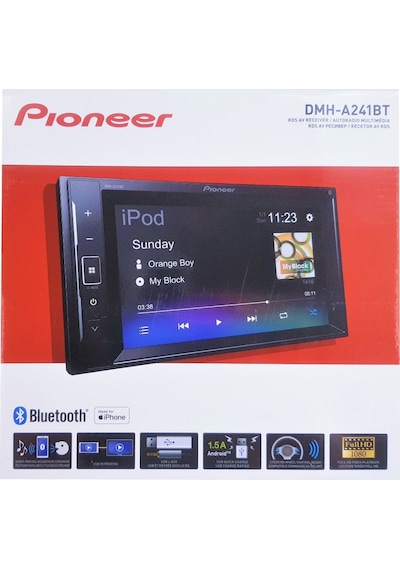 Pioneer Dmh-A241Bt Bluetoth'Lu Iphone Android Uyumlu 6.2" Teyp