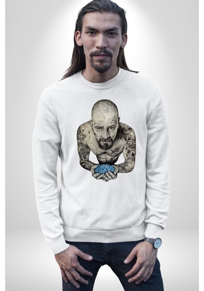 Breaking Bad Kadın Erkek Beyaz Sweatshirt Beyaz