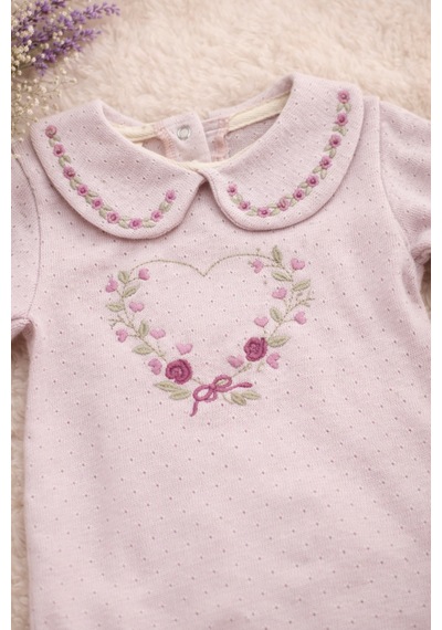 Uğur Bebe Pudra Pembe Kız Bebek Ajurlu Pamuk Tulum Nakışlı Yaka, Ultra Yumuşak, 0-3 Ay Pembe Pembe Uğur Bebe Pudra Pembe Kız Bebek Ajurlu Pamuk Tulum Nakışlı Yaka, Ultra Yumuşak, 0-3 Ay Pembe Pembe