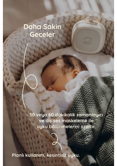 Plus Ağlama Sensörlü Beyaz Gürültü Cihazı 33 Sesli Anne Ses Kayıtlı Bebek Uyku Cihazı