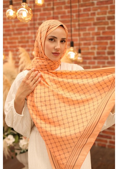 Silk Home Olinda Şal - 49005 - 19 Kavuniçi Koyu Gül Kurusu - Açık Somon