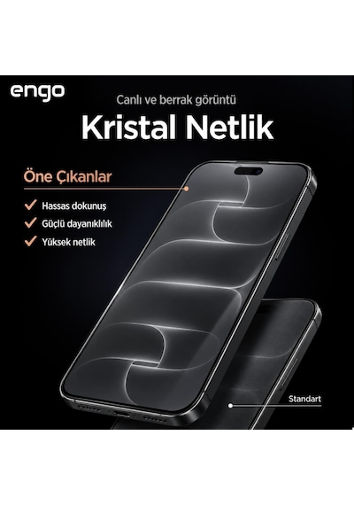 Apple İphone 18 Pro İle Uyumlu Ekran Koruyucu A3714 Nano Parlak 9h Kırılmaz Esnek Cam Çizilmeye Dayanıklı Şeffaf