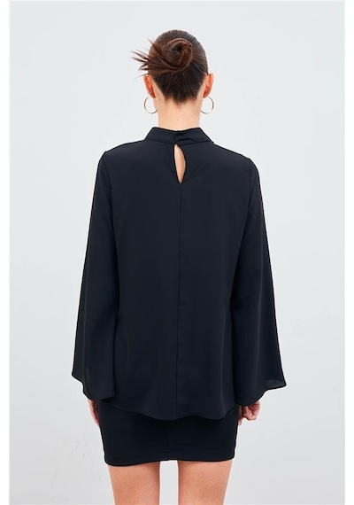 Sateen Kolye Detaylı Bluz 3067-1006 001