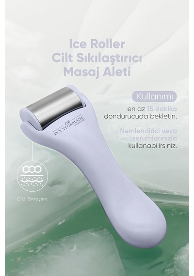 Docteurblanc Laboratoıres Ice Roller Buz Terapisi Cilt Sıkılaştırıcı Masaj Aleti Lila