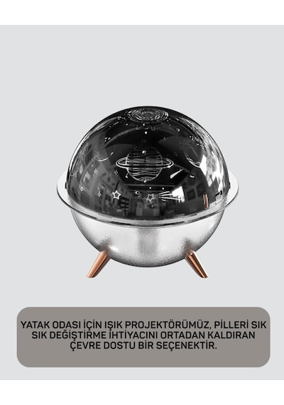 Kozmik Işık Efektli Projeksiyonlu Nemlendirici Gece Işığı Çok Renkli 55424191