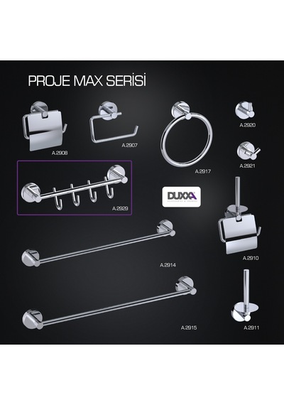 Projemax Set 4lü Askılık Krom A.2929