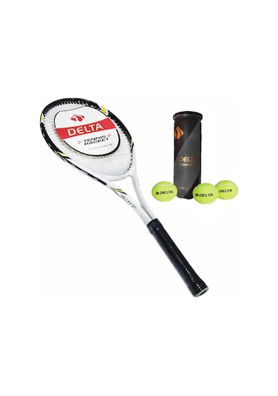 Valley 27 İnç L2 Grip Yetişkin Tenis Raketi + Çantası + Vakumlu Tüp 3 Adet Tenis Maç Topu Seti
