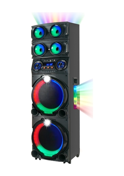 Gd-2126 Dijital Led Göstergeli Fm Radyolu Mikrofonlu Rgb Tws Çift 12 İnç Stereo Bass Kablosuz Karaoke Hoparlör