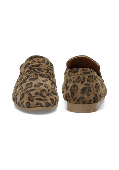 Nine West Eysan5 5pr Leopar Kadın Loafer 000000000102037947 Kahverengi