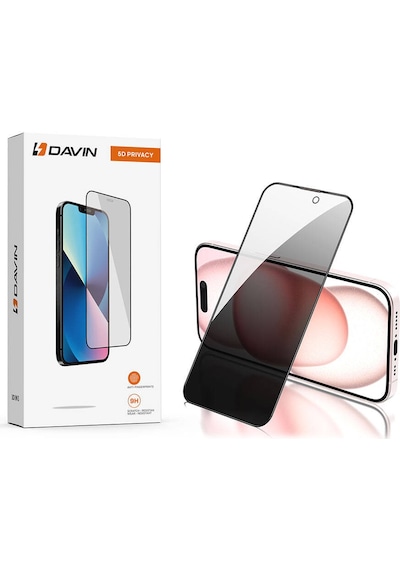 Kilifone - Apple Uyumlu iPhone 15 - Ekran Koruyucu Davin Hayalet Cam Koruma - Şeffaf