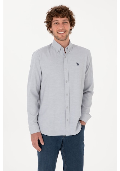 U.s. Polo Assn. Erkek Gri Gömlek Desenli 50316639-vr024 Gri