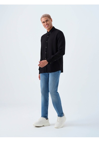 Loft Regular Fit Siyah Erkek Gömlek Lf2038578 Siyah