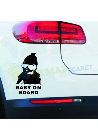 Baby On Board Arabada Bebek Var Cam Oto Sticker Etiket Yapıştırma