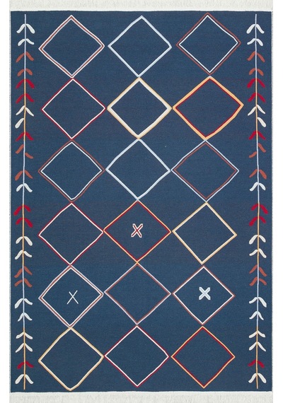 Multy Cream Yıkanabilir Çift Taraflı Modern Desenli Dokuma Kilim