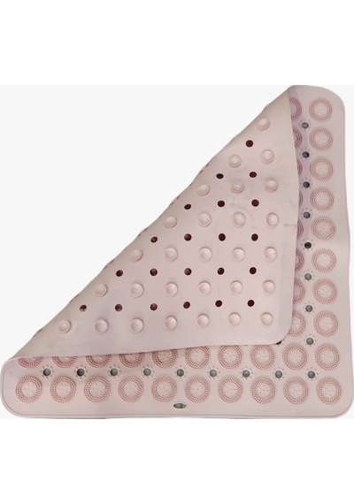 İsgstore Kare Masajlı Silikon Banyo & Duş Kaydırmazı Pembe 2 Adet Pembe