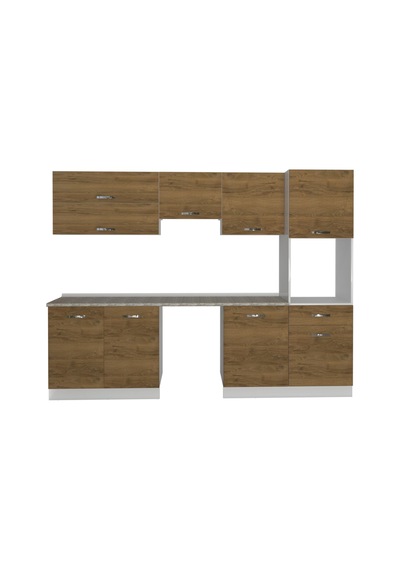 Decoraktiv Elite 280y Ankastre Boy Dolaplı Mdf Hazır Mutfak Dolabı - Tezgah Dahil - Naturel Pera Meşe Decoraktiv Elite 280y Ankastre Boy Dolaplı Mdf Hazır Mutfak Dolabı - Tezgah Dahil - Naturel Pera Meşe