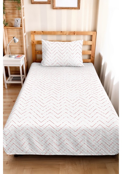 Beyaz Geometrik Tek Kişilik Dekoratif Pike Takımı - Kırmızı Zigzag Çizgili 160x220 Cm Yatak Örtüsü Dumanlı Eşik Fısıltısı Beyaz Geometrik Tek Kişilik Dekoratif Pike Takımı - Kırmızı Zigzag Çizgili 160x220 Cm Yatak Örtüsü Dumanlı Eşik Fısıltısı