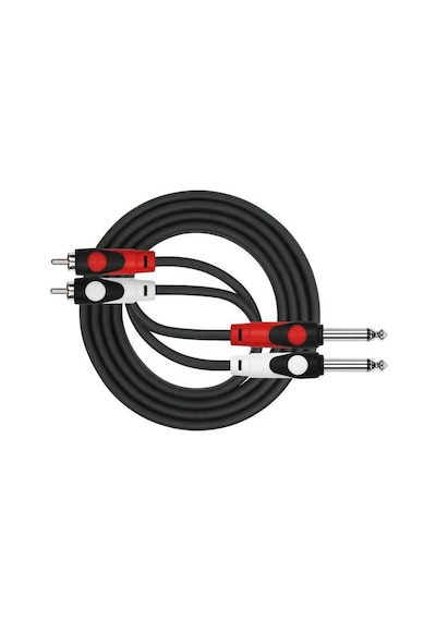 Kirlin 3Mt Patch Kablo (2X1-4" Mono - 2Xrca)