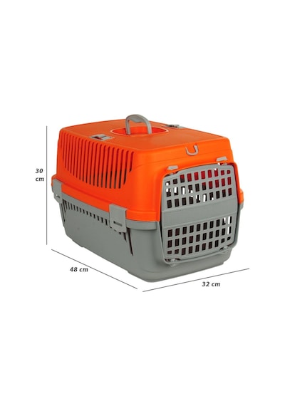 Pribor Hz-100 Kedi Köpek Evcil Hayvan Taşıma Çantası Box Orta Boy Çok Fonksiyonlu Turuncu Gri