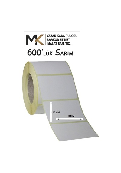 40x58 Terazi Etiketi / Barkod Etiketi / 600'lük Sarım / 600lü Sarım / 1 Adet Diğer