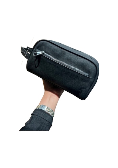 Mft Leather Hakiki Deri Erkek El Çantası Vineda 5696 Flother Mat Siyah