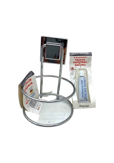 Orsa-615 Yapışkanlı Krom Fönlük Maşalık Fayansa Yapıştırma Macunlu - 6'li Paket Diğer