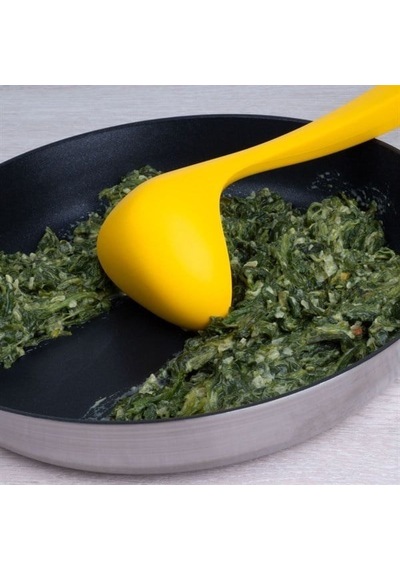 Lurch - Platin Silikon Sos Kepçesi 28 Cm Sarı - Yanmaz, Yapışmaz, Bükülmez, Çizmez, Tat Ve Koku Bırakmaz - 240055