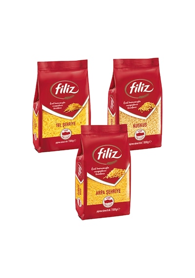 Filiz Arpa Şehriye 500 G Tel Şehriye 500 G Kuskus 500 G 3 Lü Set
