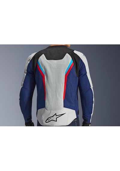Alpinestars Ast V3 Air Yazlık Motosiklet Mont Gri-mavi-siyah