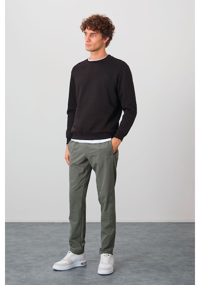 Air Jones Tommy Life Omar Siyah Şardonlu Erkek Sweatshirt - 88137 Siyah