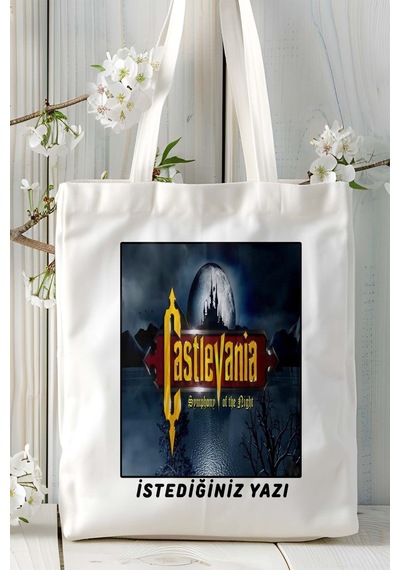 Art Hediye Castlevania Oyun Baskılı Omuz Çanta Kişiye Özel Model 1 Çok Renkli