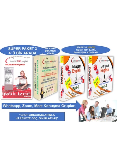 E - Gramer + C1 + c2-ekonuşma Kılavuzları - Online Eğitim + Konuşma Seansı